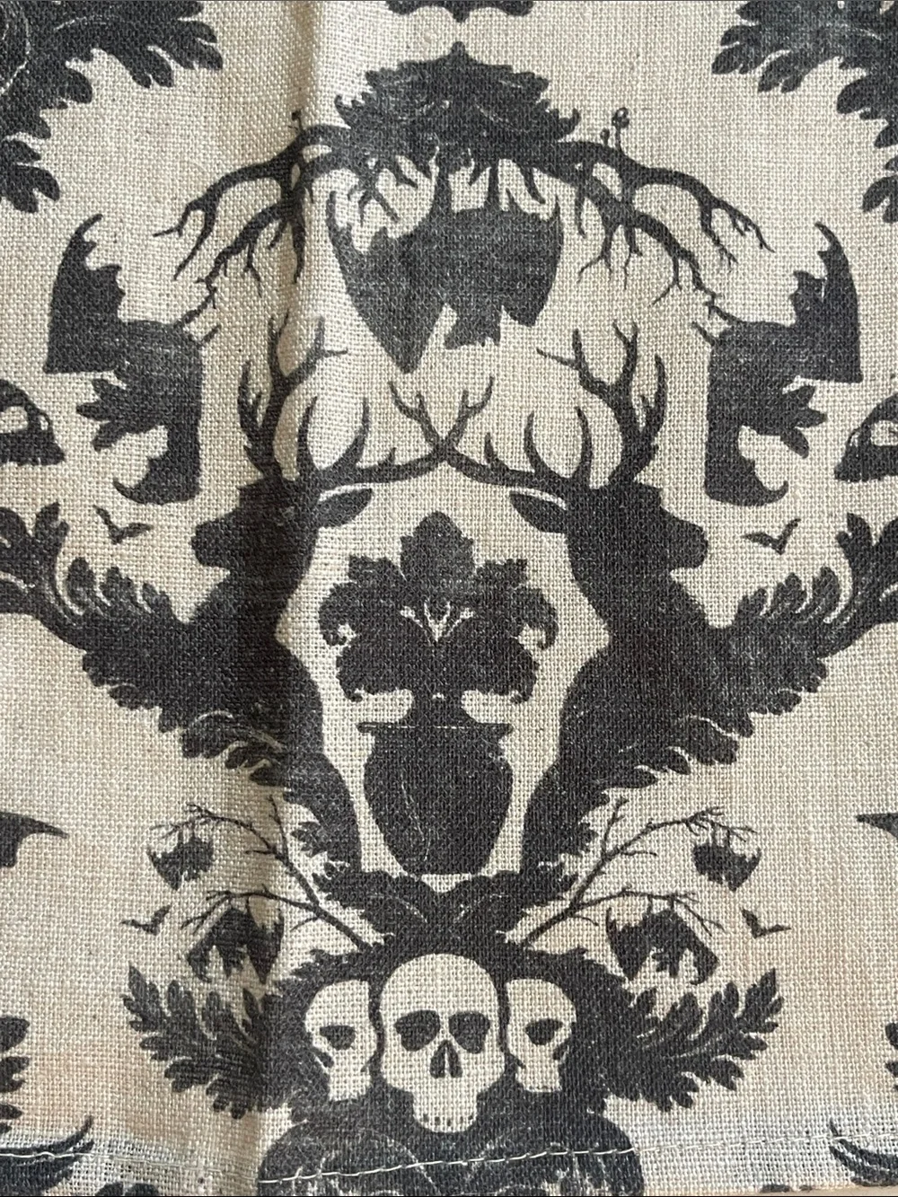 Set of 2 Black Forest Linen Napkins by Terrain for Anthropologie.